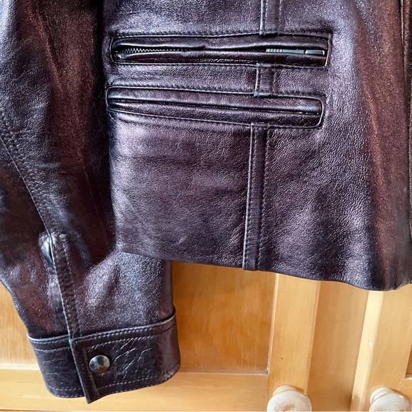 Metallic Leather Jacket - Picture 3 of 5